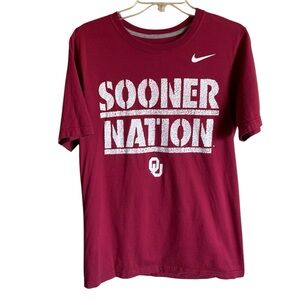 Nike Oklahoma Sooners “Sooner Nation” Crimson Graphic T-Shirt Size S